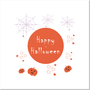 DarkHappyHalloweenPostcard Posters and Art